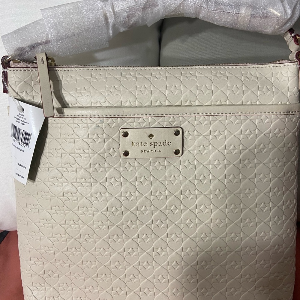 NWT Kate Spade Ivory Quilted Crossbody